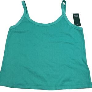 Wild Fable Women's Teal Green Slim Fit Ribbed Tank Top - Size XXL - NWT